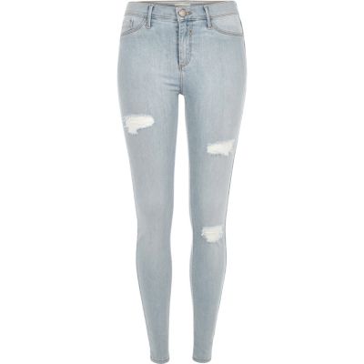 Light wash ripped Molly jeggings